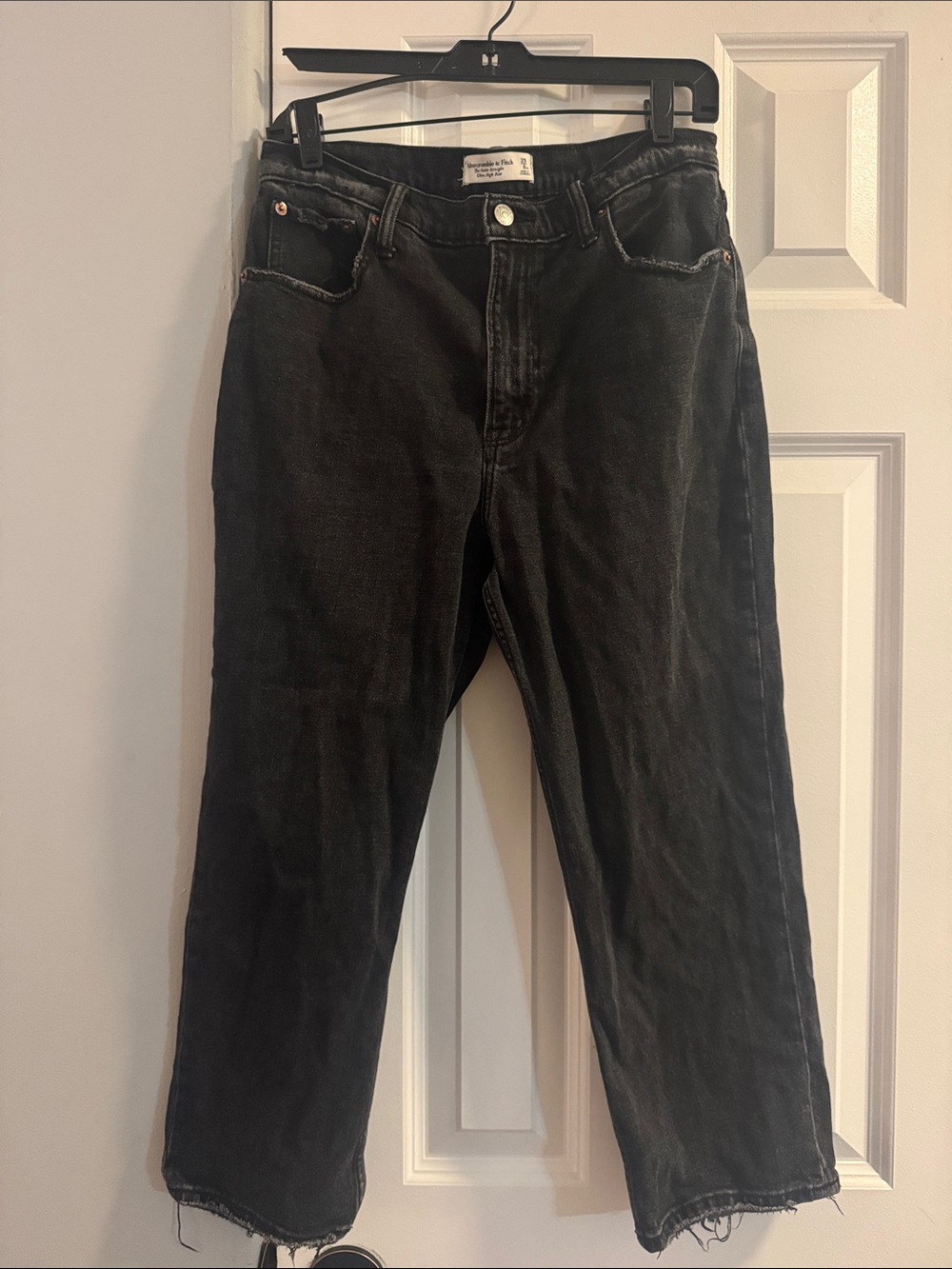 Abercrombie & Fitch Black Relaxed Straight Jeans